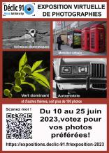 Affiche Exposition virtuelle Déclic 91 du 10 au 25 juin 2023